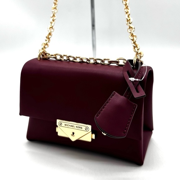 Michael Kors Cece Small Shoulder Bag Dark Cherry (NWT) - Picture 2 of 13